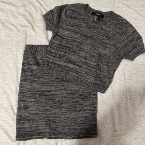 Forever 21 Charcoal Knit Crop Top